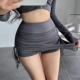 宽松显瘦短裙纯欲风瑜伽裤 高腰抽绳半身裙女春夏薄款 辣妹包臀裙裤