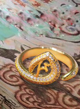 龙王戒指女款娑伽罗龙王财神爷指