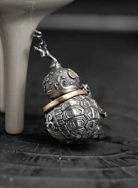芦玄甲龙葫芦吊坠中国风可打开螺
