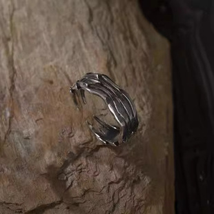 镀925银新品Fate戒指合二为一幸运石联名二次元动漫周边 黑saber