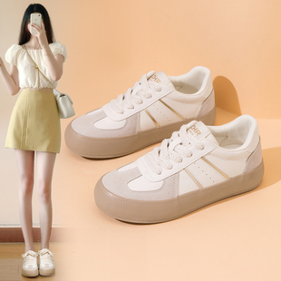ZHR则则厚底德训鞋女2026春季新款轻便百搭休闲运动小白鞋小个子