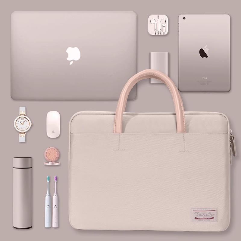 好看的笔记本电脑包手提适用苹果macbook13.3联想Air14华为mac13华硕pro15.6戴尔16寸ins简约单肩防震公文包