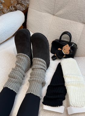 二姐的宝藏秋冬松弛慵懒感保暖针织小腿袜套#25376