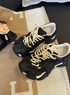 早秋新款欧若假日风休闲个性厚底运动老爹鞋#25293