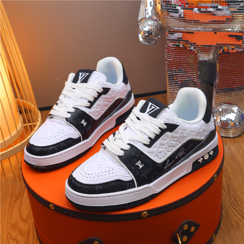 黑白熊猫男鞋2025休闲运动鞋