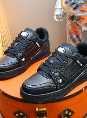 VUTITDN黑武士板鞋男休闲耐磨厚底情侣鞋2026新款百搭ins运动鞋女