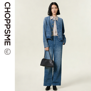 巧珀思｜意大利进口提花牛仔套装 21416牛仔外套21417直筒牛仔裤