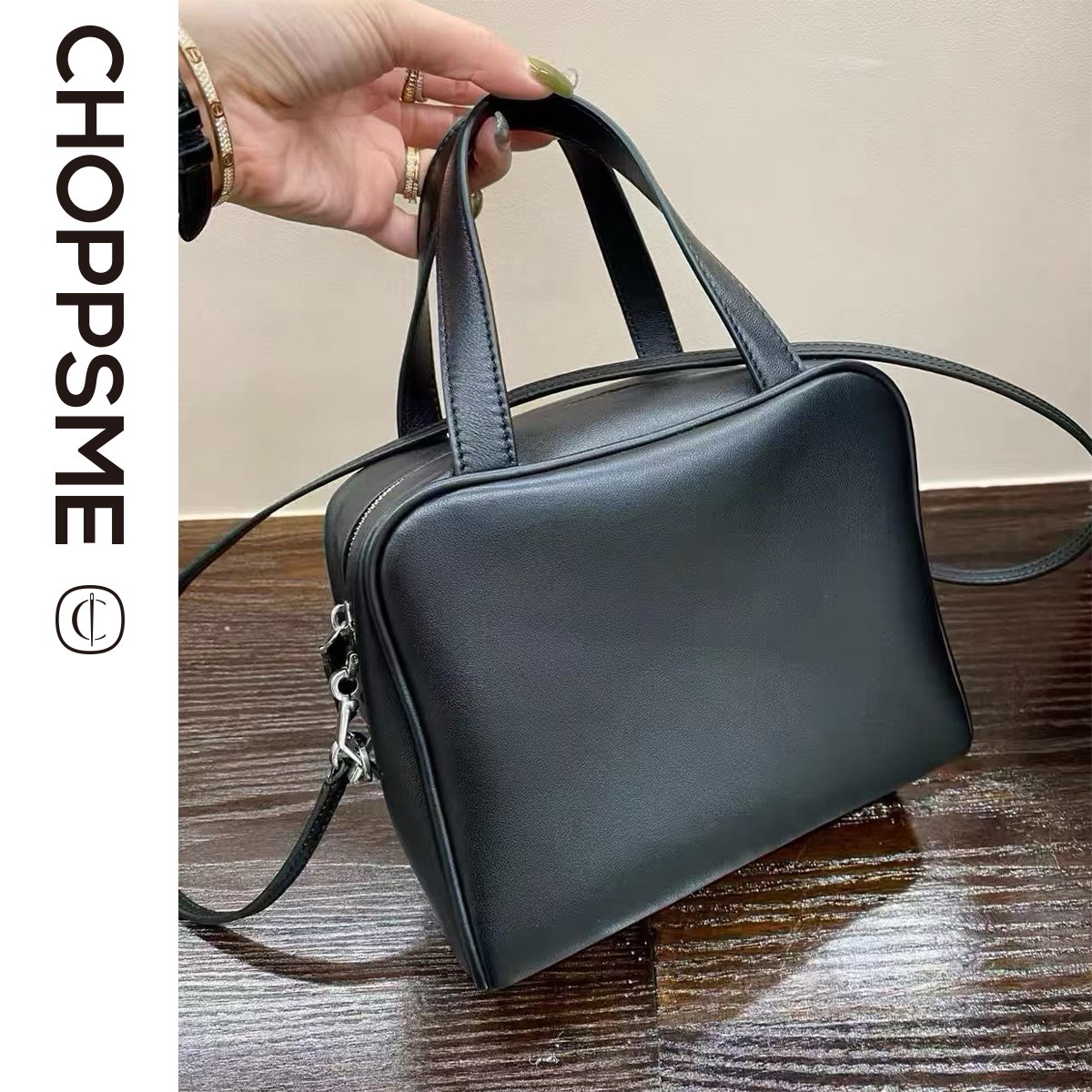 巧珀思｜27312柔软小羊皮小方包通勤极简百搭豆腐包单肩手提包