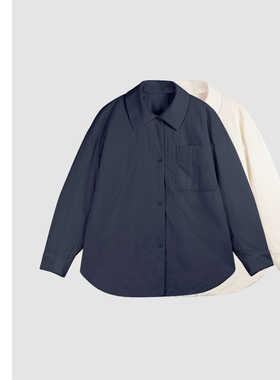 巧珀思｜17087衬衫式棉衣轻量保暖内夹棉廓形宽松长袖外套