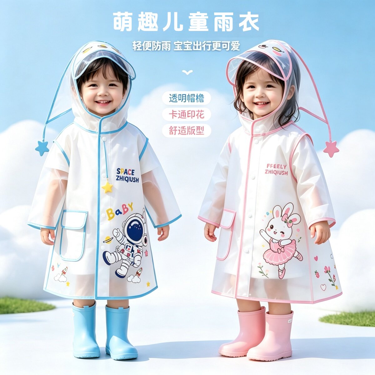 儿童雨衣男童女童小孩通用款全身防水幼儿园女孩小学生上学专用的
