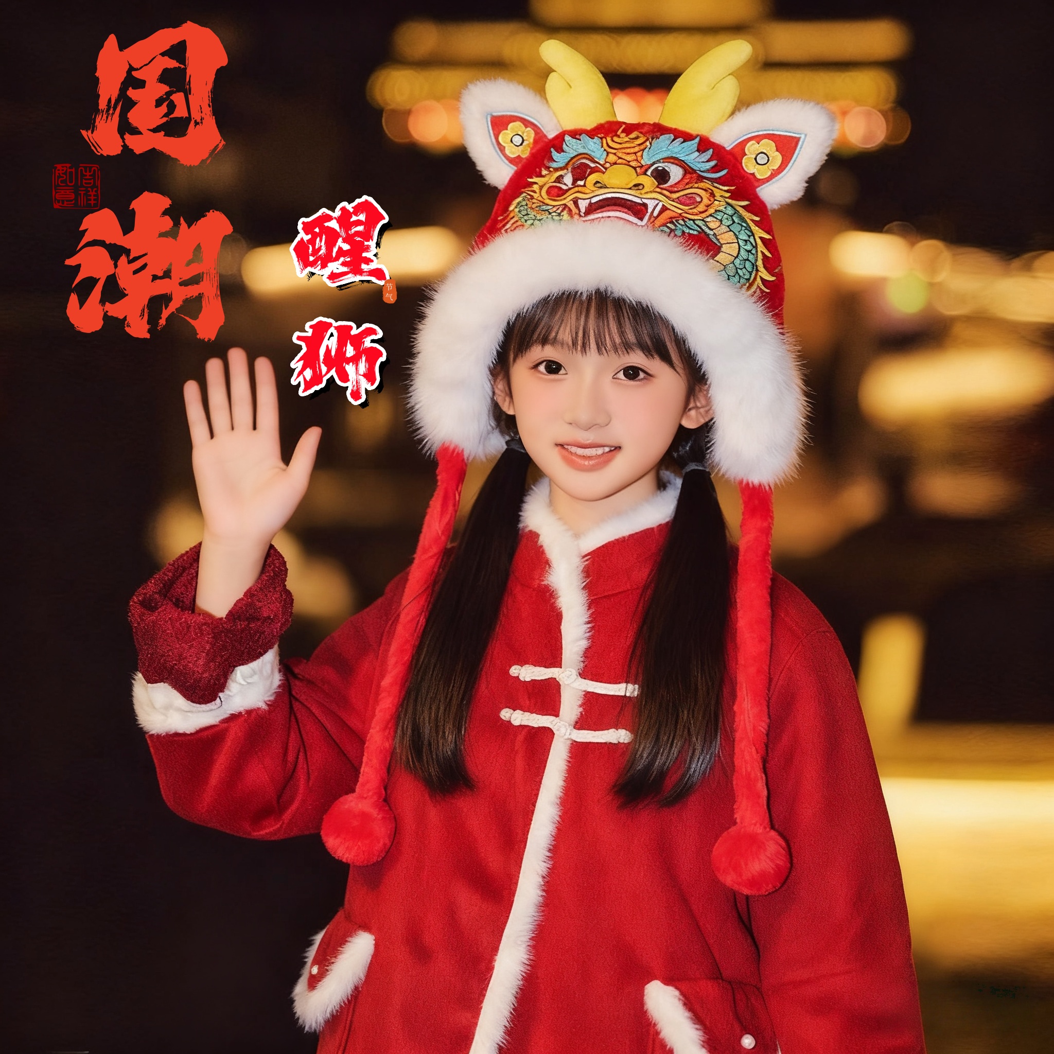 兔毛醒狮帽女秋冬季可爱保暖毛绒帽子显脸小韩版水桶毛茸茸盆帽潮