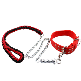 狗狗防咬牵引绳金毛中大型犬拉布拉多狗铁链子防爆冲萨摩耶狗绳子