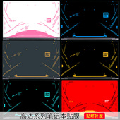 适用未来人类TerransForce彩色定制高达笔记本电脑贴膜T7魔鬼鱼X511贴纸DR721外壳T5X吾空火影17寸蓝天保护膜