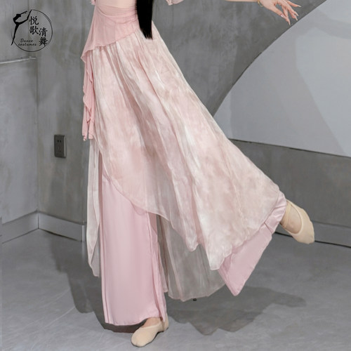 悦歌清舞古典舞阔腿裙裤飘逸遮肉