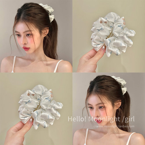 韩系波点小熊蝴蝶结香蕉抓夹氛围感马尾夹竖夹女高级感鲨鱼夹发饰