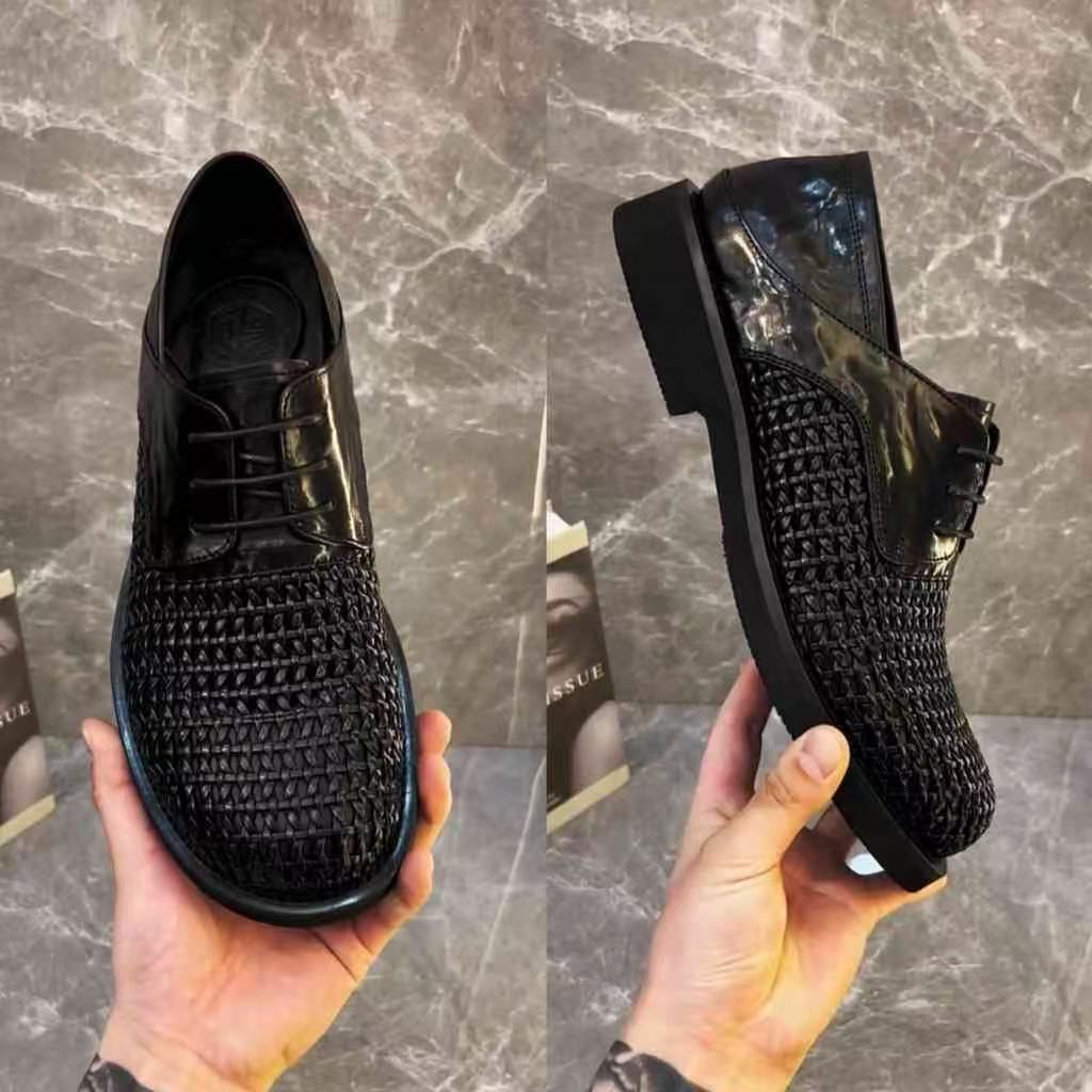 1127-036新品男士纯皮编织网面休闲舒适男鞋高品质时尚帅气范百搭