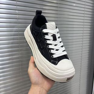 卓沅同款梅花鞋男重奏系列潮流厚底增高情侣帆布小脏鞋休闲板鞋女