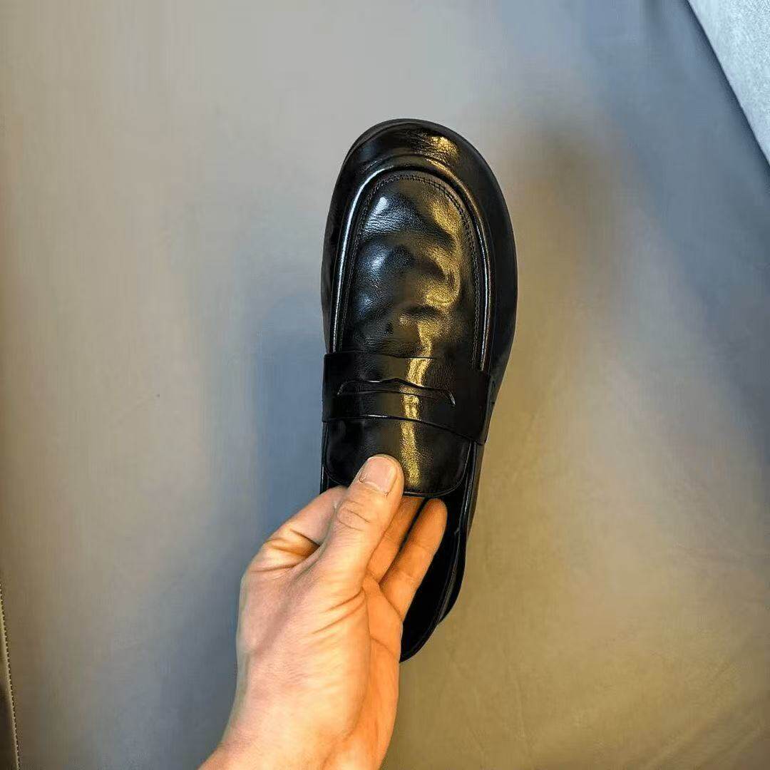 真皮休闲皮鞋男款爆款2026新款男士鞋子一脚蹬男鞋开车软底豆豆鞋
