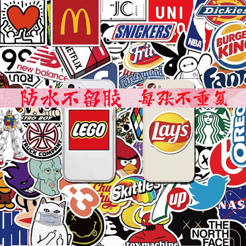 50/100张新个性卡通潮牌手机贴纸