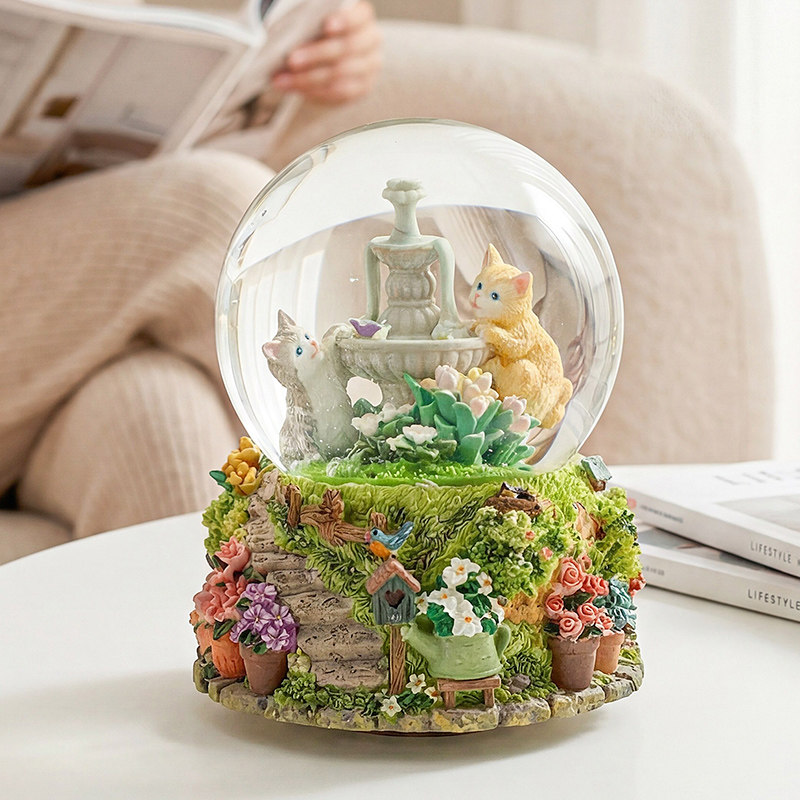 八音盒天空之城欧式闺蜜女水晶球