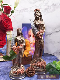 树脂丰盛天使财富女神神像人物雕像欧式居家摆件办公室玄关装饰品