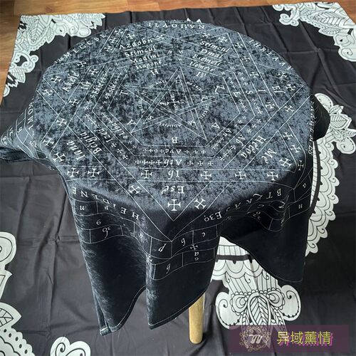 七星欧式桌布水晶布几何图案曼陀罗塔罗布拍照直播道具台布桌垫