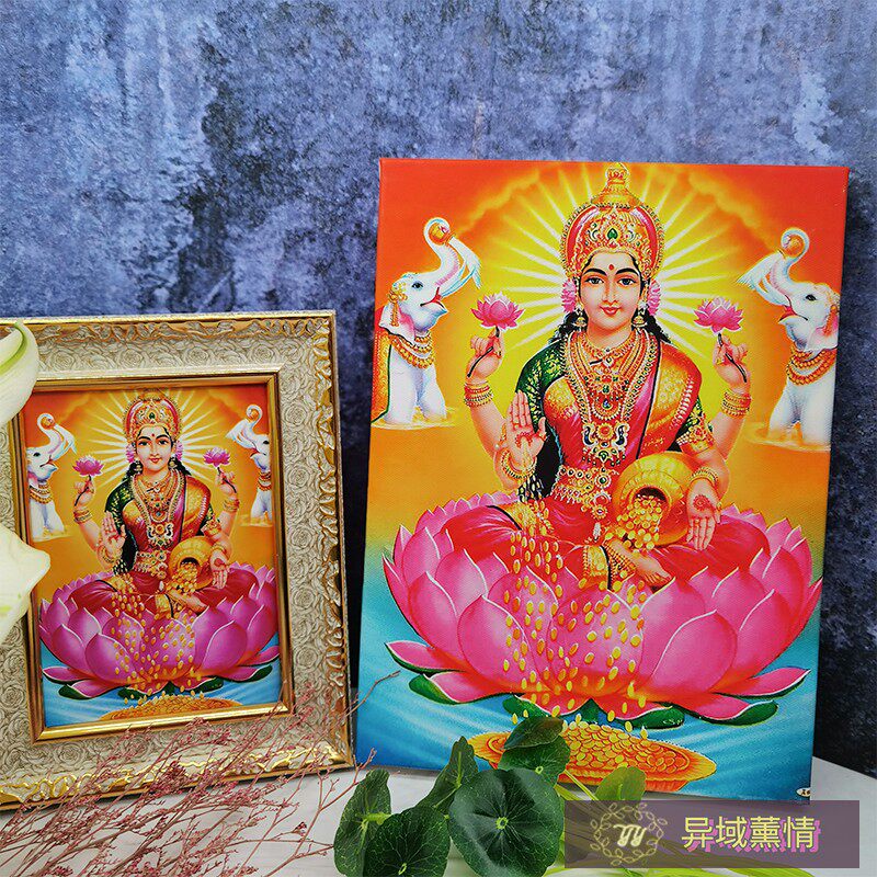 拉克西米画像挂件照片画框油画布卡片摆件客厅书桌玄关挂像装饰画