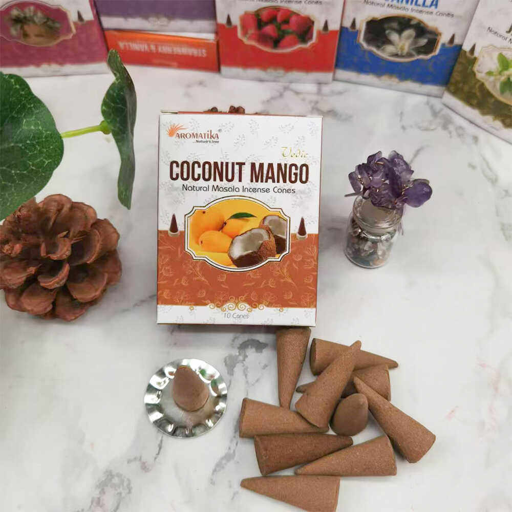 进口印度高品质椰子芒果COCONUT MANGO香锥AROM熏香手工香薰