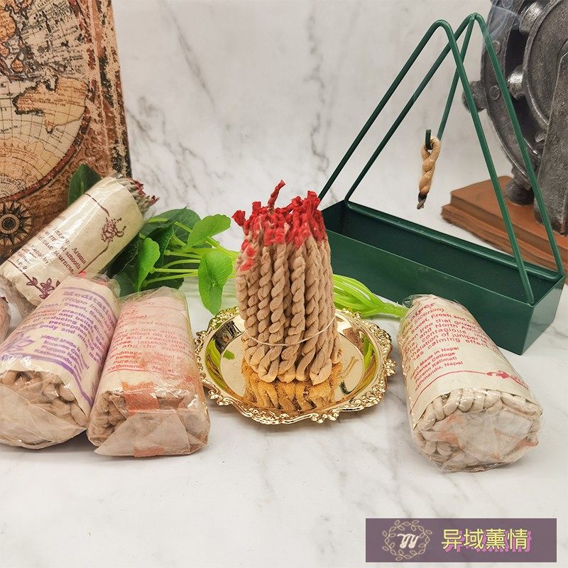 进口藏香绳香手工熏香鼠尾草玫瑰杜松檀香香味茉莉藏红花香薰