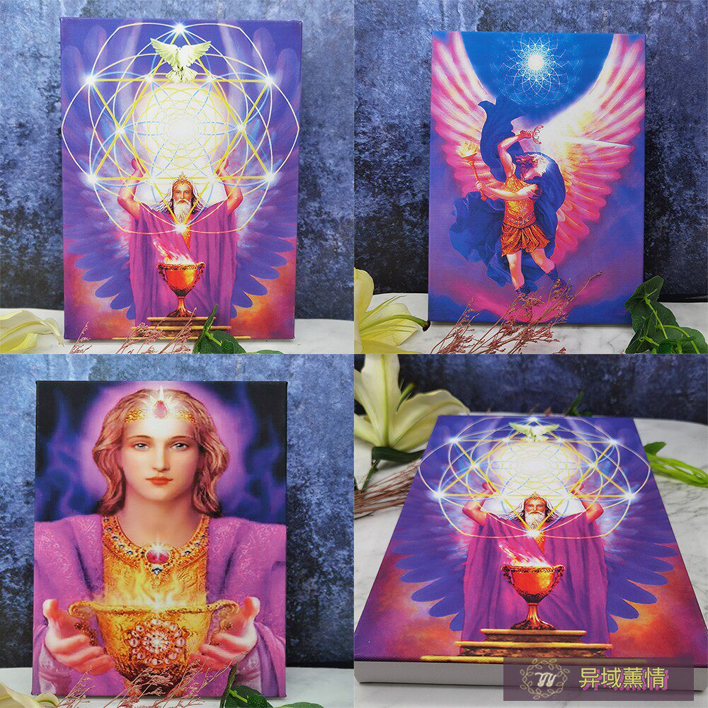 天使拉贵尔拉结尔画像照片画框油画布卡片摆件客厅书桌玄关挂像