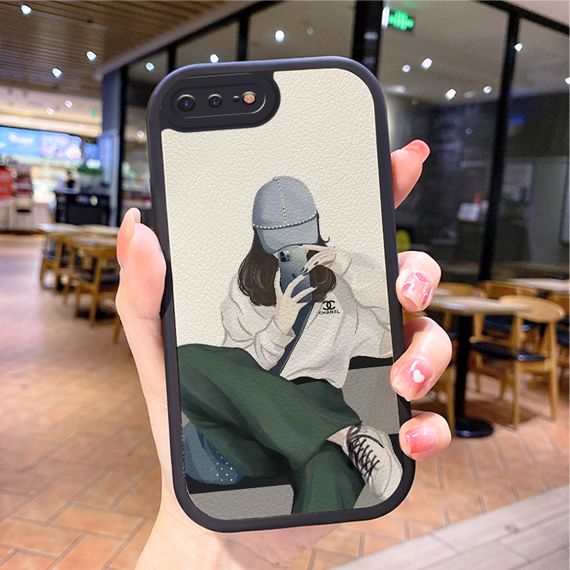 小羊皮时尚适用苹果15promax手机壳iphone12pro套16e带挂绳11全包8plus硅胶13新款14x8p7xs6s女xr xsmax17air