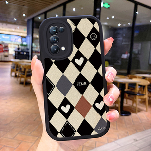 小羊皮菱格适用opporeno6手机壳opρoreno5pro新款0pporeno4opp0ren02女opreno3reon5k opop8poop7oppi oppe