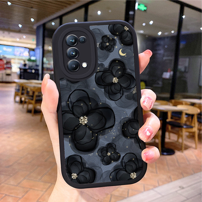小羊皮花朵适用opporeno6手机壳opρoreno5pro新款0pporeno4opp0ren02女opreno3reon7opρorene9十oρponeno9
