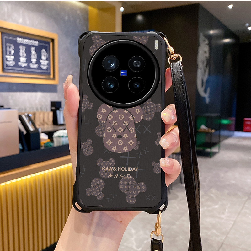 潮牌适用VIVOX200pro手机壳vivoY300pro斜跨i挂绳x100s新款promini52s套X90新品18x60潮VIVOS9 7s19 17 16 15