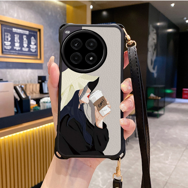 女孩适用一加ACE3Pro手机壳斜跨挂绳ACE2V保护套ACE5竞速版12至尊新品1+ac外壳ace3v新款13T防摔硅胶软壳全包