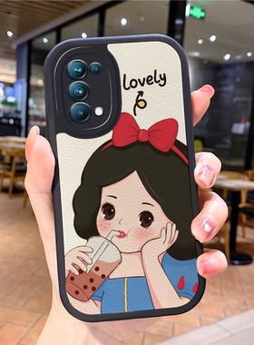 小羊皮女孩适用opporeno6手机壳reno9pro新款0pporeno5k曲屏opp0ren06女opreno4 reon3opop poop7oppi9oppe8