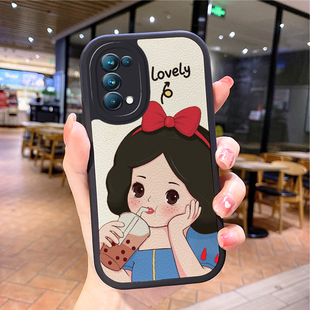 小羊皮女孩适用opporeno6手机壳reno9pro新款0pporeno5k曲屏opp0ren06女opreno4 reon3opop poop7oppi9oppe8