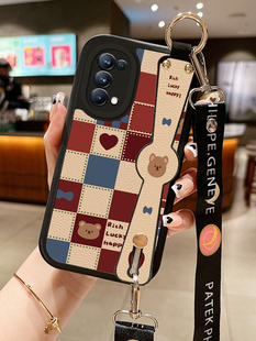 小羊皮小熊适用opporeno6手机壳opρoreno5pro新款0pporeno4opp0ren02女士3reon5kopρoneno8oρporene7 0ppo