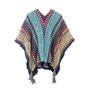 披肩女2024新款外搭民族风云南针织复古披风斗篷外套时尚洋气高档