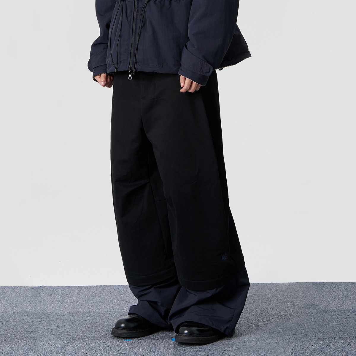 FMACM闷与狂 尼龙脚口可拆卸拼接长裤高街休闲美式阔腿秋冬休闲裤