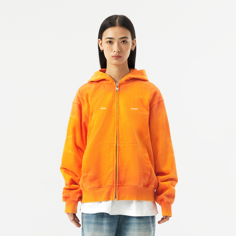 扎染连帽衫fmacm重磅水洗