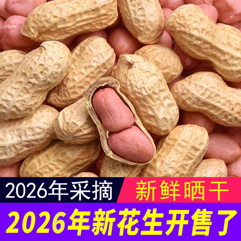 生花生5斤新鲜晒干薄壳高产种子图片
