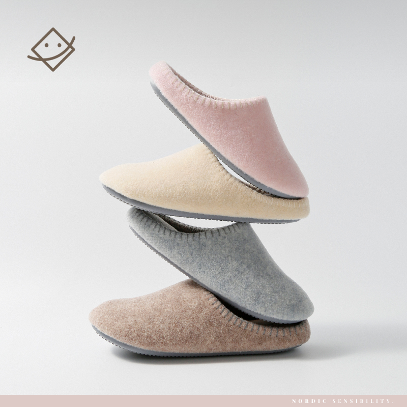 珂缔缘含羊毛女冬居家室内保暖防滑厚底加绒男情侣毛绒盆底棉拖鞋