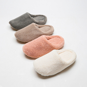 情侣毛绒保暖棉拖鞋 珂缔缘秋冬日式 居家木地板防滑静音软底男女款