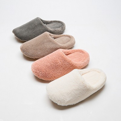 珂缔缘秋冬日式居家木地板防滑静音软底男女款情侣毛绒保暖棉拖鞋
