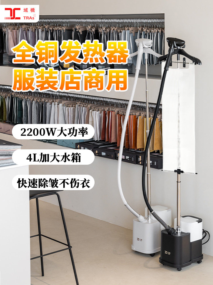 域桥挂烫机家用商用服装店新款大蒸汽全铜芯熨烫机立式大功率熨斗