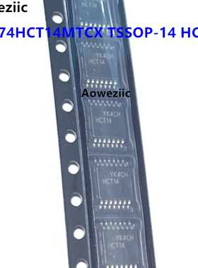 10个 MM74HCT14MTCX TSSOP-14 丝印HCT14 反相器 6路施密特触发器