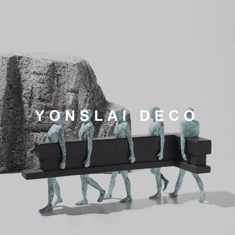 简约现代极简抽象人物雕塑艺术摆件客厅卧室客厅玄关桌面软装饰品