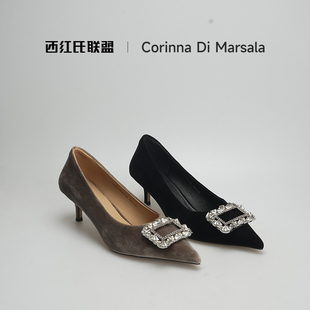 西红氏联盟 百搭单鞋 2026春季 细跟气质时尚 跟高5cm 新款