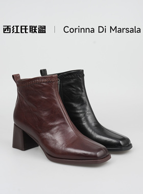 【西红氏•双旦礼遇季】时装靴X22A3598M503-2跟高6cm半码拍大